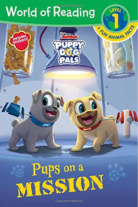 Pre-Owned World of Reading: Puppy Dog Pals: Pups on a Mission-Level 1 Reader Plus Fun Facts, by Disney Books, (Paperback), English