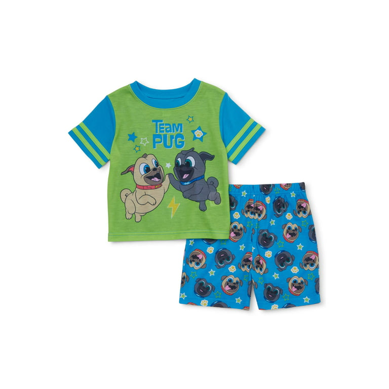 Puppy Dog Pals Toddler Boy Short Sleeve Poly Pajamas, 2pc Set