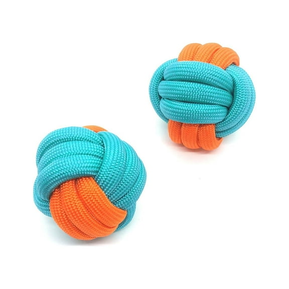 Puppy Dog Rope Knot Ball Toy - 2 Pak Orange