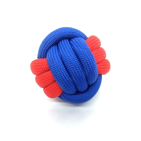 Puppy Dog Rope Knot Ball Toy - blue