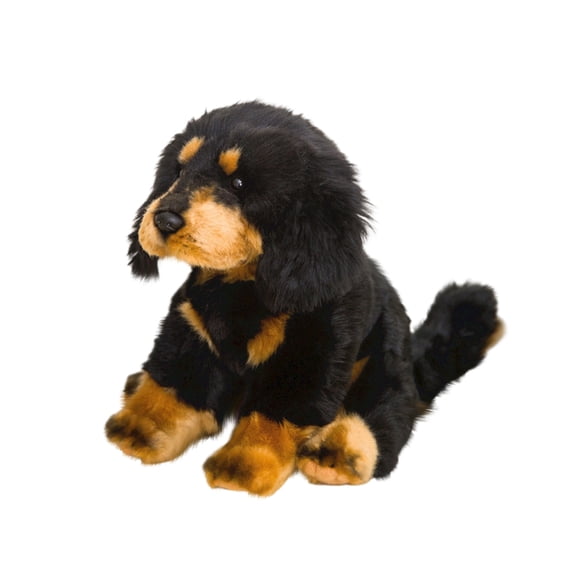 Puppy Dog Stuffed Animal, 14.96 in Sitting Dog Plush, Sofa Bedroom Office Decor Soft Cuddle Companion (Black)