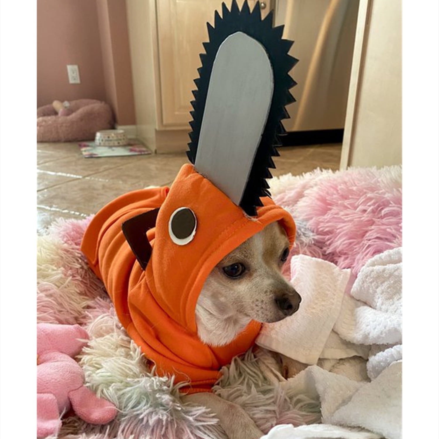 Puppy Dog and Pet Costume Set Chainsaw Man Pochita Dog and Cat Costume Anime Halloween Pet Costume - Walmart.com