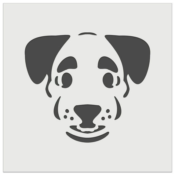 Puppy Dog with Big Eyebrows DIY Cookie Wall Craft Stencil - 7.0 Inch