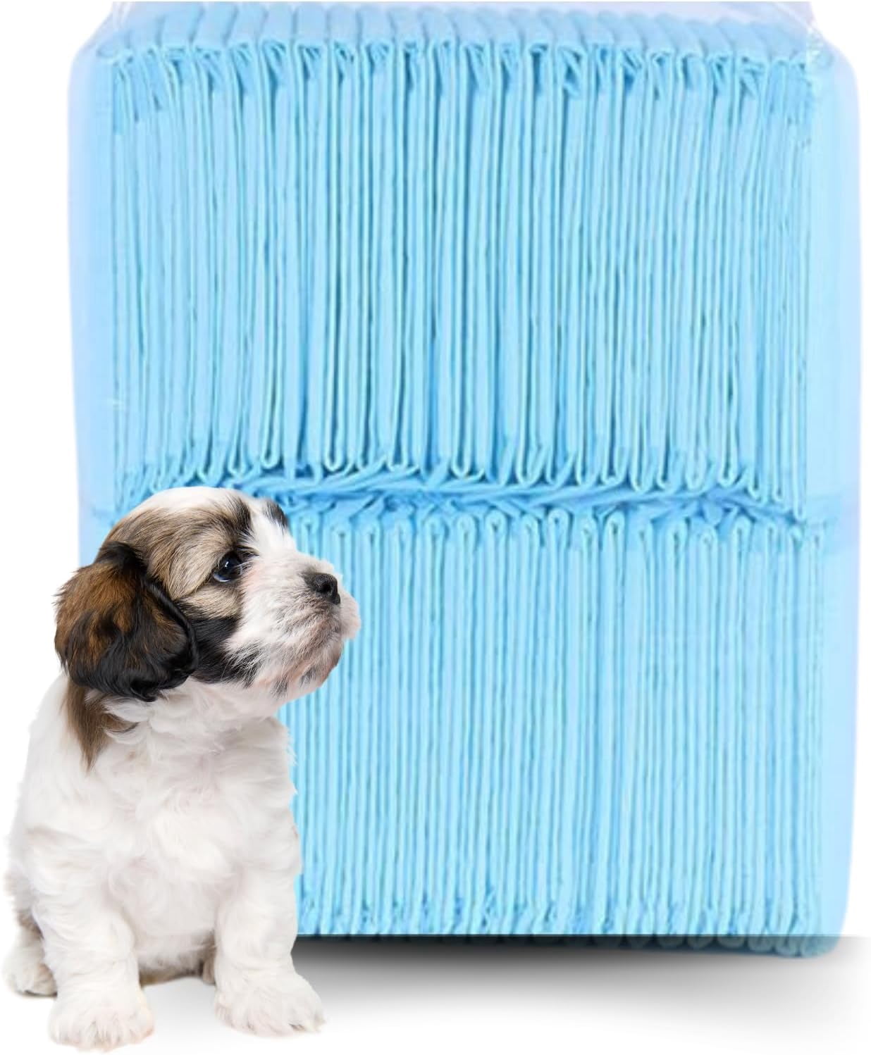 Puppy Essentials - Pet Training Pads with Ultra Absorbent Leak-Proof Design - Puppy Pads with Odor Control Feature - XL Pee Pads for Dogs - 24x24 Inch - 40 Count - Blue Color