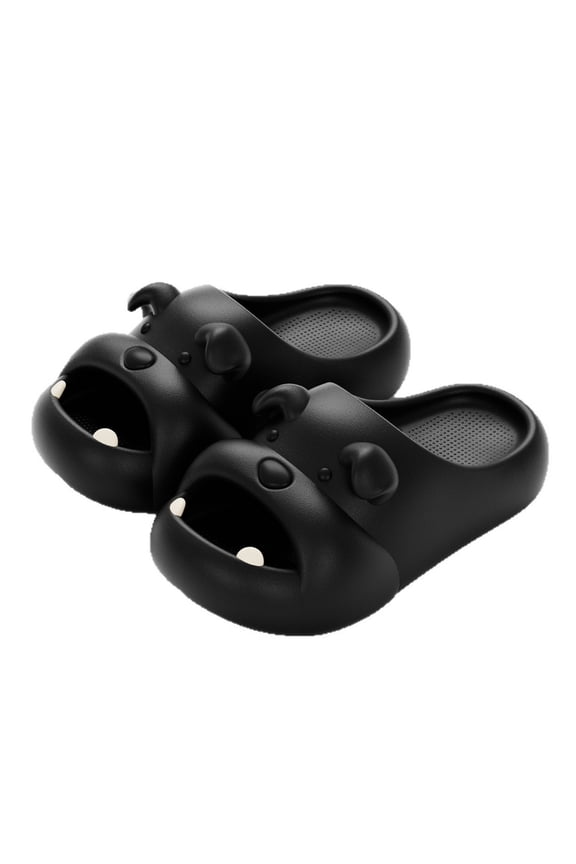 Puppy Face EVA Slide Sandals, Soft Open Toe Clog Slippers, Lightweight House Shoes