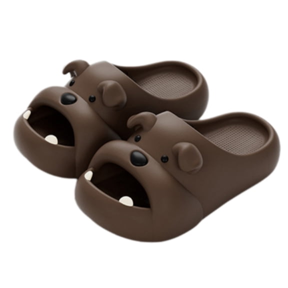 Puppy Face EVA Slide Sandals, Soft Open Toe Clog Slippers, Lightweight House Shoes