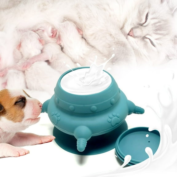 Puppy Feeder for Multiple Puppies,420ml Puppy Milk Feeder Bowl with Adjustable Height for Nursing Puppies, Nipple Puppy Bottles Feeding Station for Kittens, Doggie