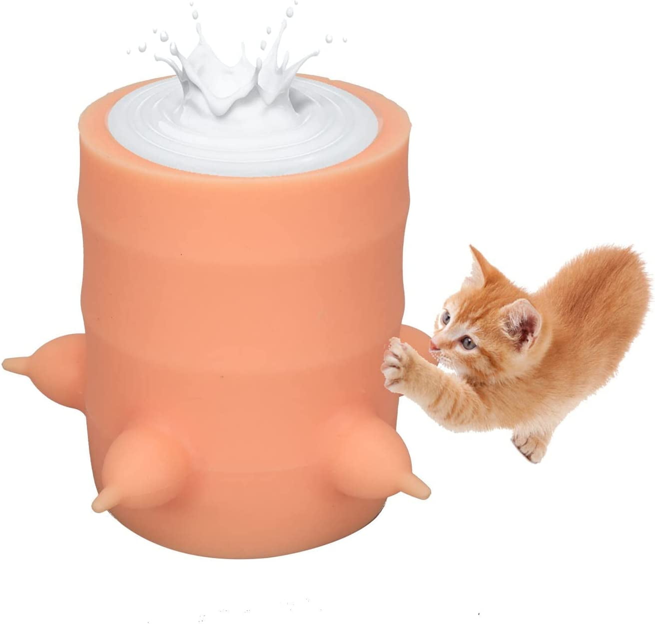 600ML Puppies Feeder Nipples Multi Milk Feeding Station Pet Dog Cat Newborn Doggie Kittens Nursing Bubble Milk Bowl Silicone