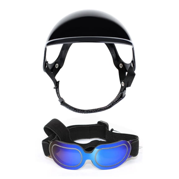 Puppy Goggles Dog Helmets Adjustable Pet Helmets Dog Hat Sunglasses Motorcycle Dog Helmets Safetys Helmets