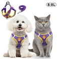 thumbnail image 1 of Puppy Harness and Leash Set - Dog Vest Harness for Small Dogs Medium Dogs- Adjustable Reflective Step in Harness for Dogs - Soft Mesh Comfort Fit No Pull No Choke - Purple , XL, 1 of 9