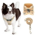 thumbnail image 1 of Puppy Harness and Leash Set - Plaid Cute Adjustable Small Dog Fulll Body Vest Escape Proof Safety, 1 of 7