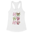 thumbnail image 1 of Puppy Ho Ho Ho Tank Top Fitted Racerback Women's Large White, 1 of 5