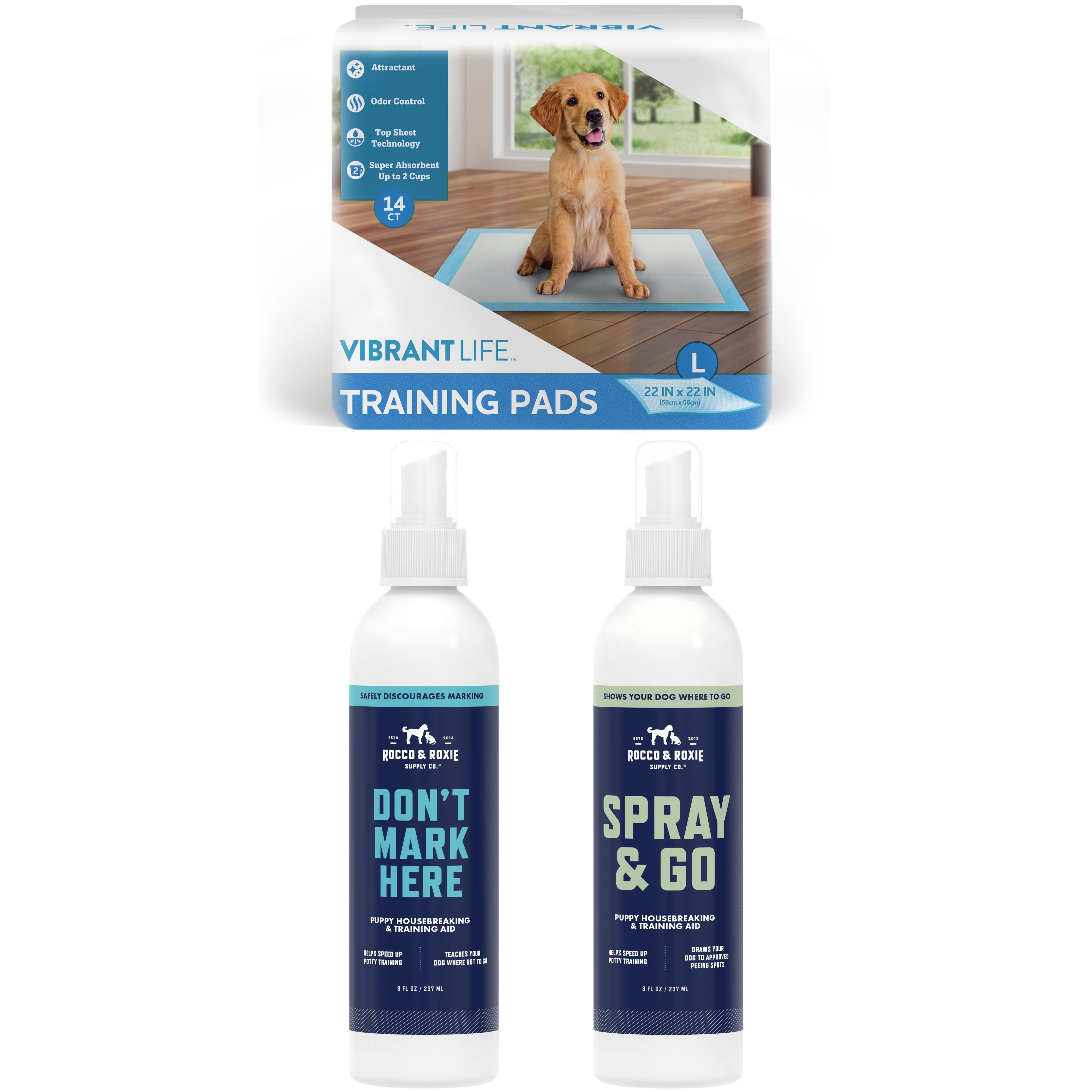 Vibrant Life Large Unscented Super Absorbent Puppy Training Pads