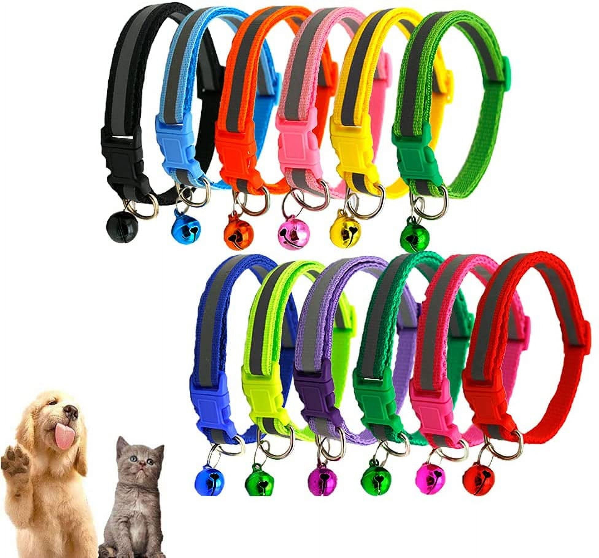 Puppy ID Collars Soft Nylon Whelping Puppy Collars Colorful