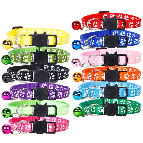 Puppy ID collar Cute puppy pattern puppy collar soft nylon split glows in the dark