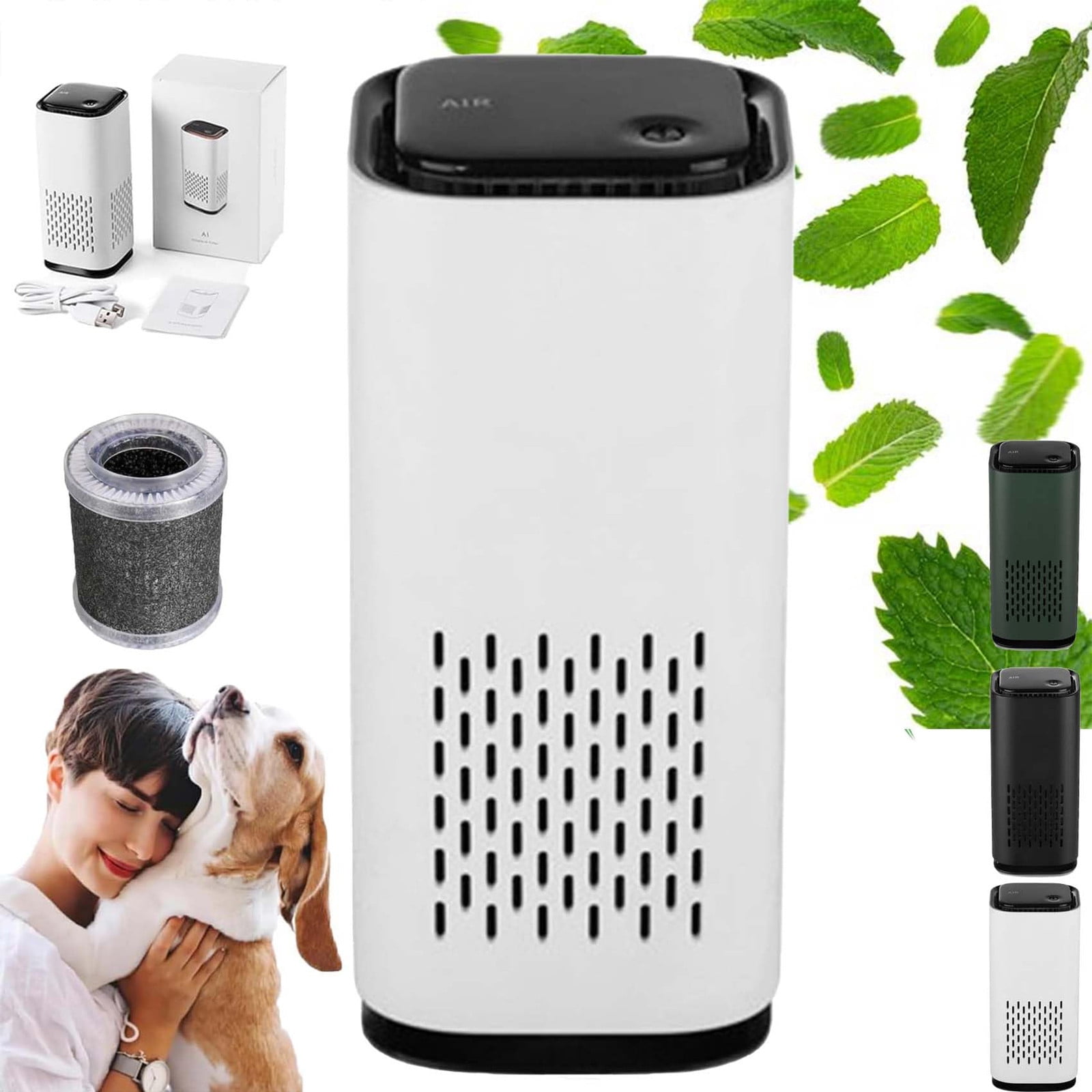 Puppy Mothers Pet Air Purifier,with True HEPA 3in1 Filters,Pet Air