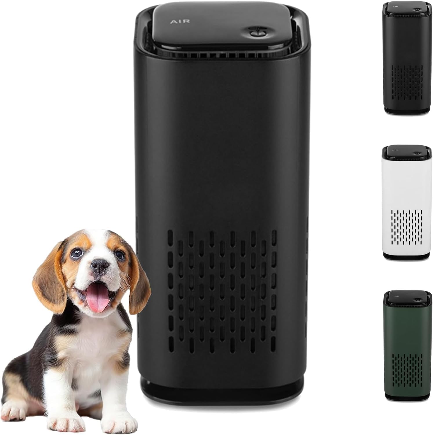Puppy Mothers Pet Air Purifier with True Hepa 3-in-1 Filter, 360° Intake Air Purifier for Home Cat Urine Odor