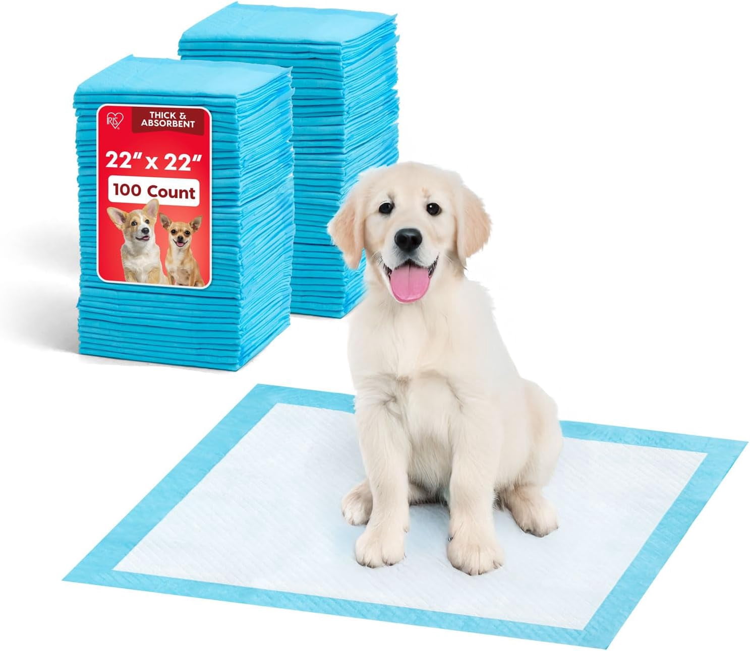 Puppy Pads 100 Count, Dog Training Pads 22"x 22", Super Absorbent 6 ...