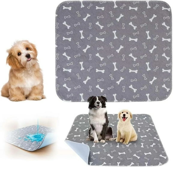 Puppy Pads with Pheromones, 2026 Upgraded Stylish Washable Reusable 4-Layer Leak & Tear Proof Dog Training Pads for a Cleaner Home (Gray,11.8*11.8Inch)