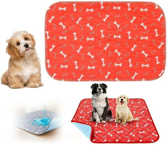 Puppy Pads with Pheromones, 2026 Upgraded Stylish Washable Reusable 4-Layer Leak & Tear Proof Dog Training Pads for a Cleaner Home (Red,15.7*23.6Inch)