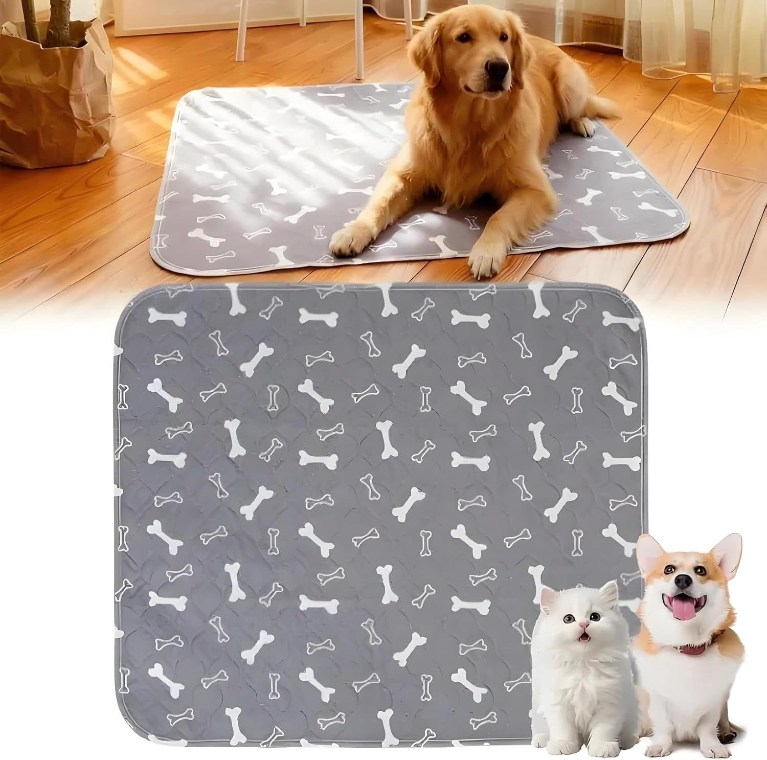 Puppy Pads with Pheromones,Puppy Pee Pads for Dogs, 2026 Upgraded Washable Puppy Pad with Pheromones, Puppy Pads with Pheromones - Leak & Odor Proof, Non-Slip Base, Easy to Clean & Reusable
