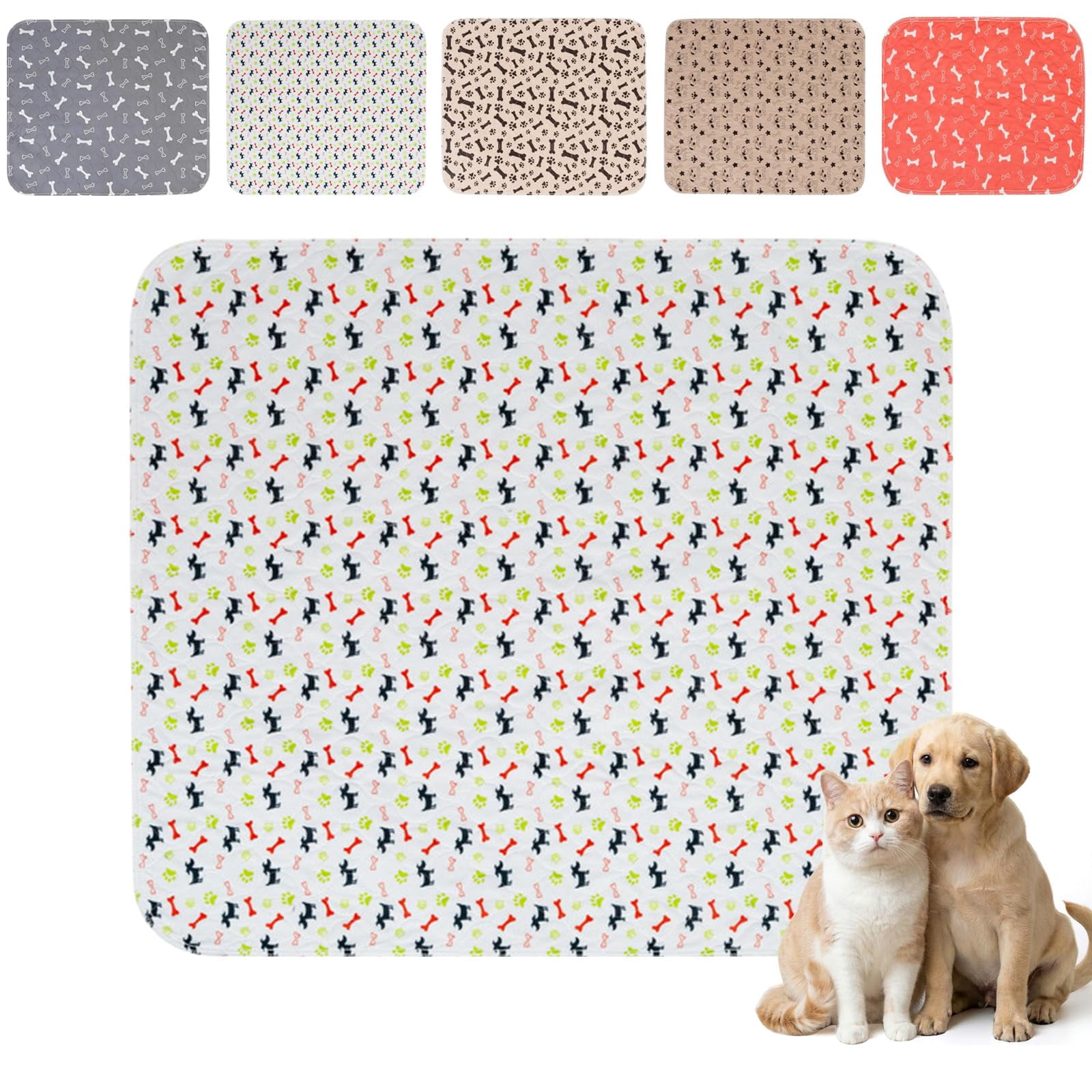 Puppy Pads with Pheromones,Washable Pee Pads for Dogs,Reusable Pee Pads for Dogs,Waterproof and Leak-Proof,Non-Slip Base Training Pads Suitable for Home,Travel and Dog Crates