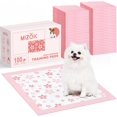 thumbnail image 1 of Puppy Pads Pink 22x22in, Ultra Absorbent Wee Wee Pads with Pheromone Attractant, Decorative Cherry Blossom 6-Layer Leak-Proof Potty Training Pads, Disposable (100 Count), 1 of 4