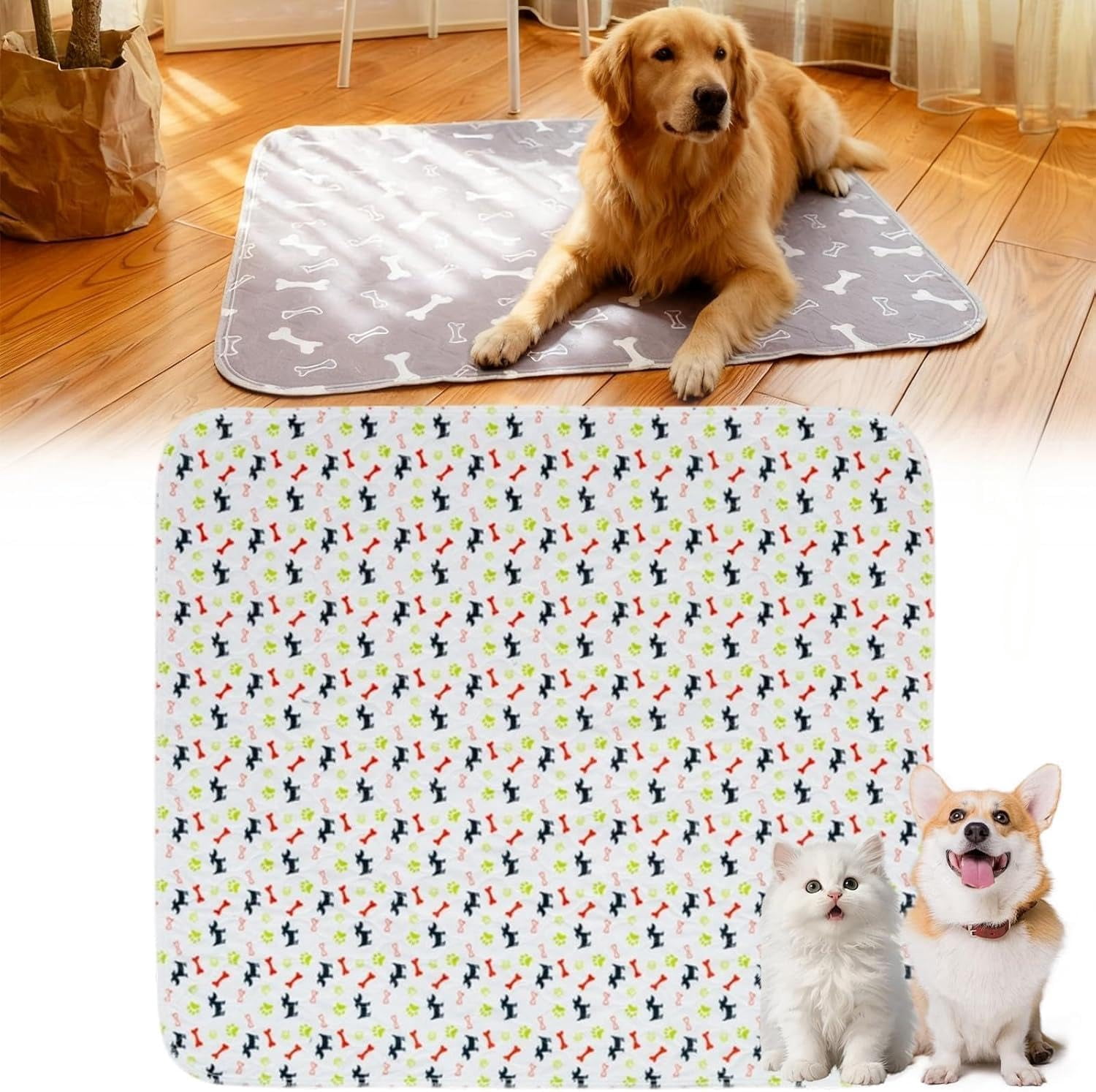 Puppy Pads with pheromones, 2026 Upgraded Washable Puppy Pads for Dogs & Cats, Pee Pad - Leak & Odor Waterproof, Non-Slip Base, Easy to Clean & Reusable