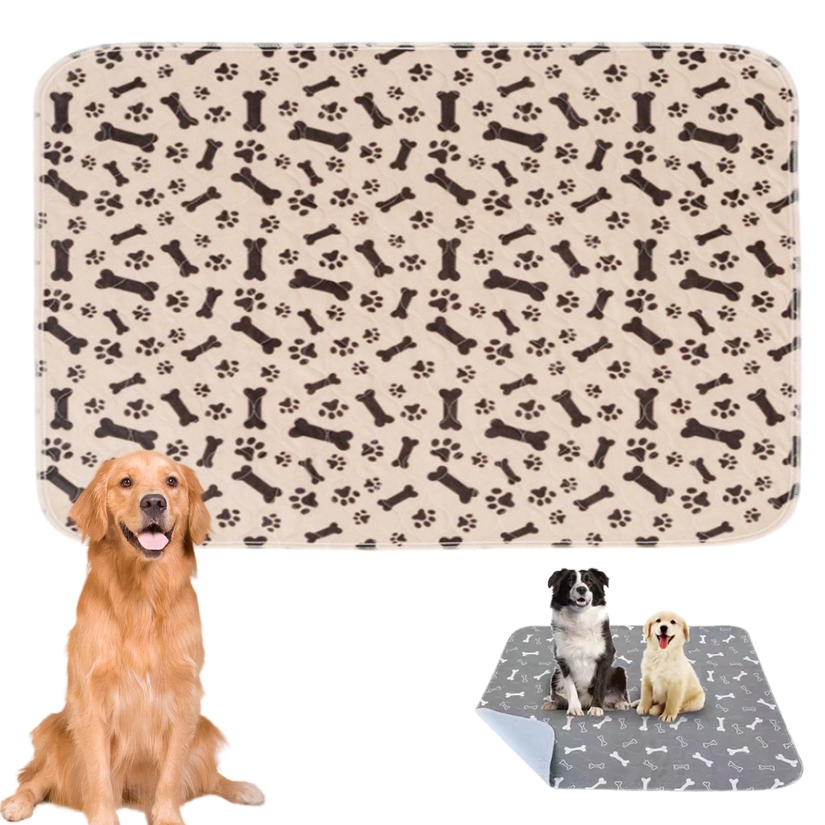 Puppy Pads with Pheromones, Super Absorbent Reusable Washable Pads Leakproof Design, Fast Dry Training Pad for Dogs Indoor Potty and Crate Use