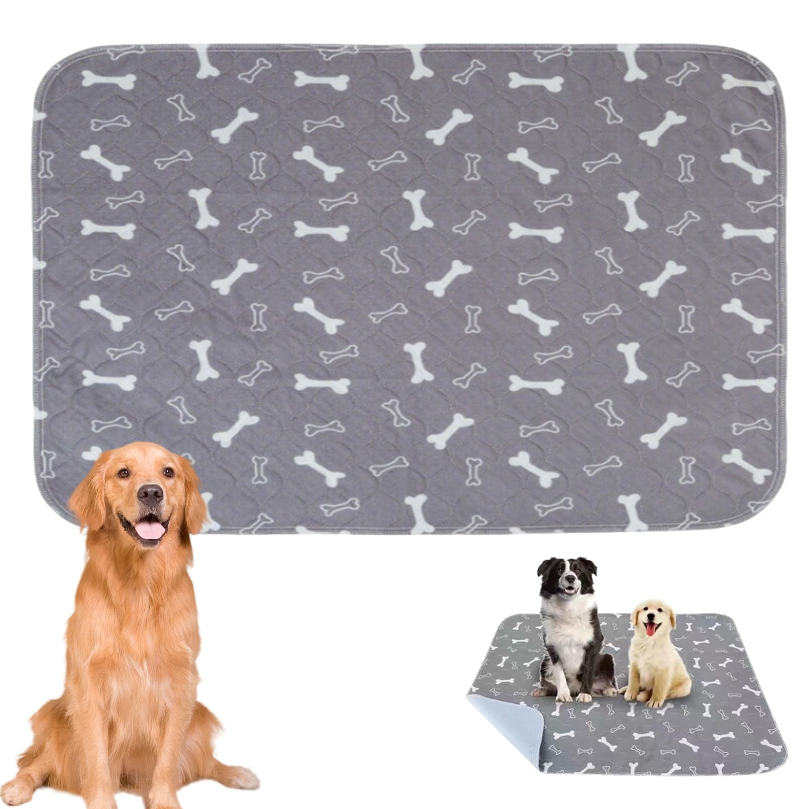 Puppy Pads with Pheromones, Super Absorbent Reusable Washable Pads Leakproof Design, Fast Dry Training Pad for Dogs Indoor Potty and Crate Use