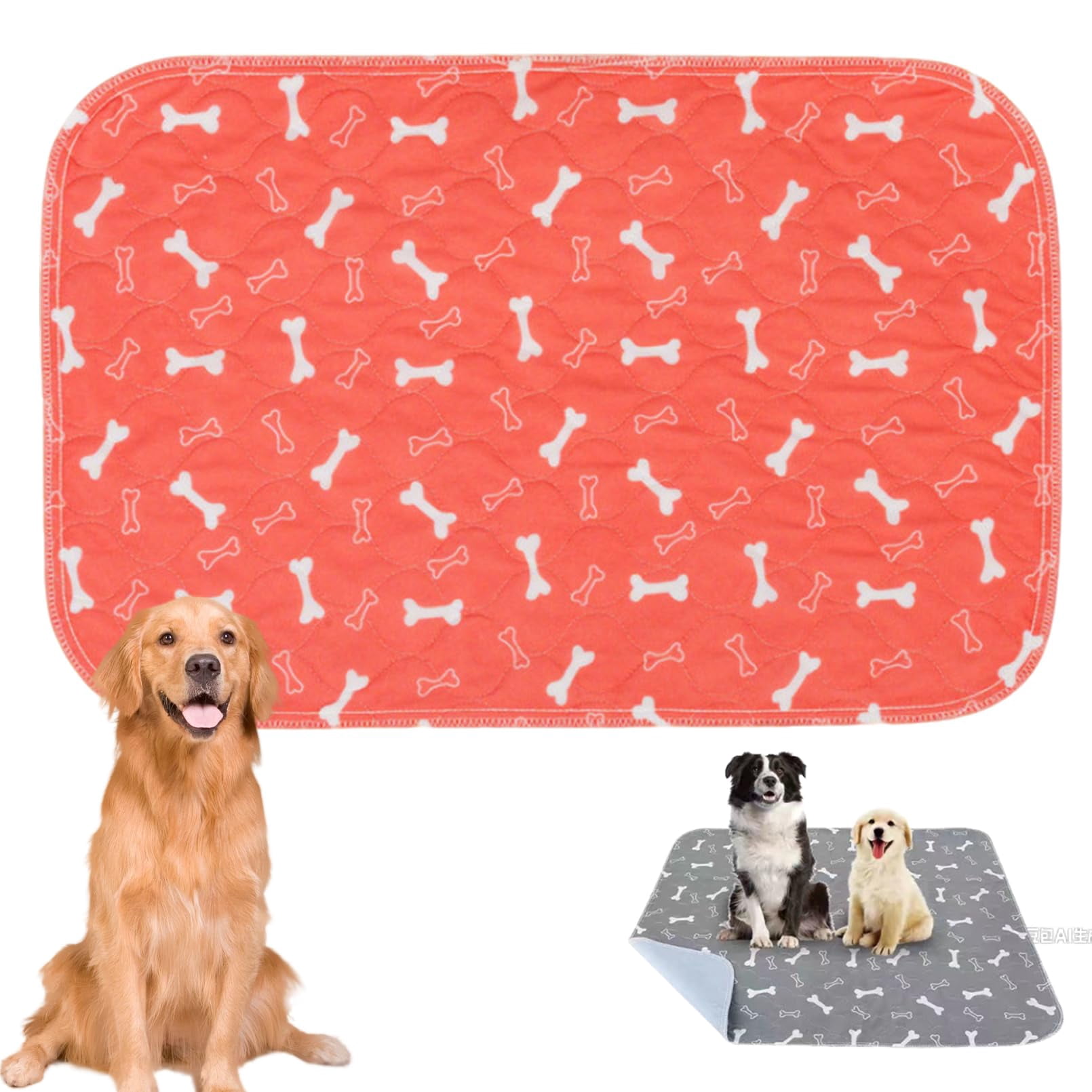 Puppy Pads with Pheromones, Super Absorbent Reusable Washable Pads Leakproof Design, Fast Dry Training Pad for Dogs Indoor Potty and Crate Use