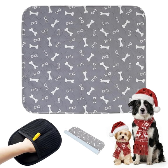 Puppy Pads with Pheromones, Washable Puppy Pee Pads for Dogs Reusable Puppy Pads for Dogs and Cats(with Pet Hair Removal Gloves)