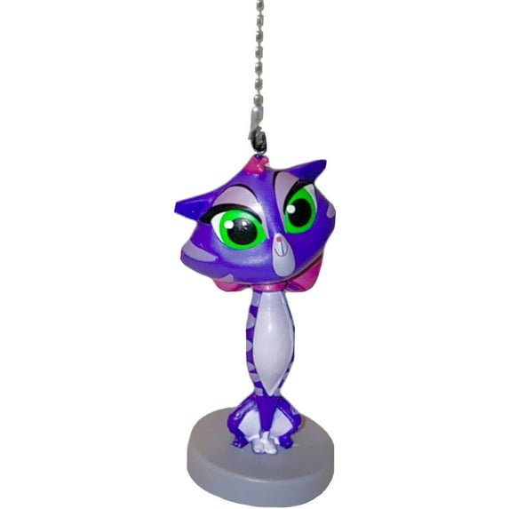 Puppy Pals Hissy Purple Dog Poodle Fan Lamp Light Pull Chain Pvc Figure Figurine