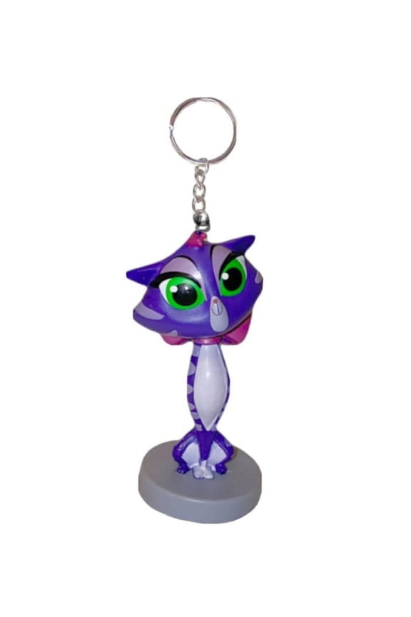 Puppy Pals Hissy Purple Dog Poodle Key Ring Keychain Ornament Pvc Figure Charm