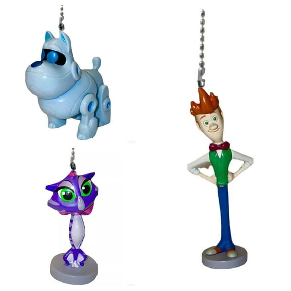 Puppy Pals Master Bob & ARF & Hissy Fan Lamp Pull Chain Pvc Figure Figurine New