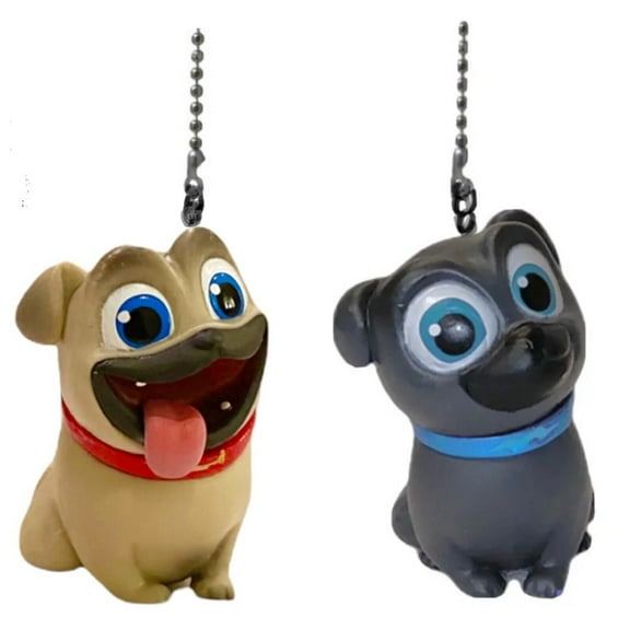 Puppy Pals Rolly & Bingo Fan Lamp Pull Chain Pvc Figure Figurine Charm Tan Puppy