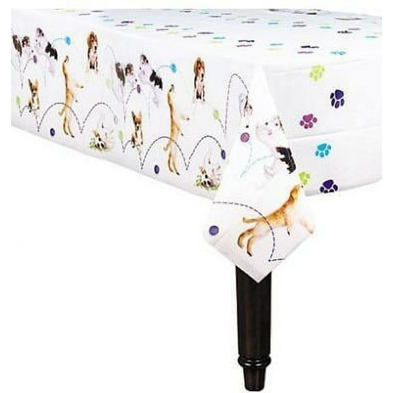 Puppy Party Table Cover (each) - Party Supplies