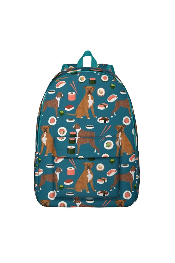 Puppy Paw Print Backpack, Durable School Bag with Adorable Dog-Themed Print and Whimsical Cartoon Pattern