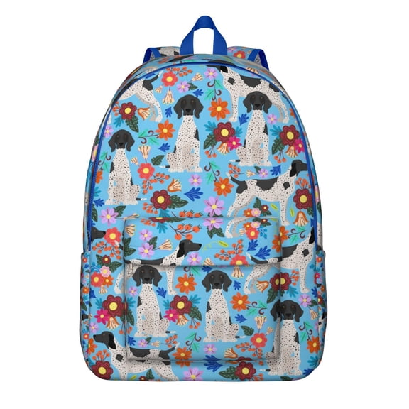 Puppy Paw Print Backpack, Durable School Bag with Adorable Dog-Themed Print and Whimsical Cartoon Pattern