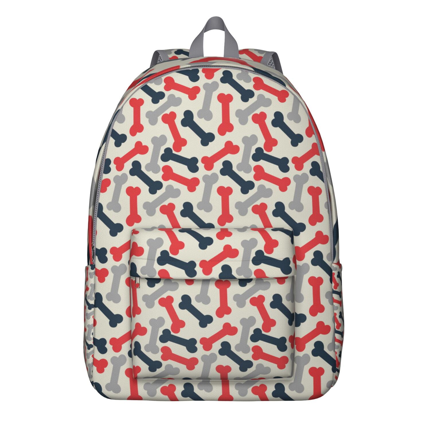 Puppy Paw Print Backpack, Lightweight School Bag with Adorable Dog ...