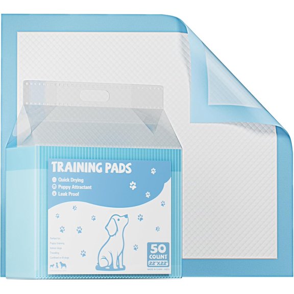 Puppy Pee Pads for Dogs, Wee Wee Pad, Dog Potty Training Pads, 22"x22" Disposable, Super Absorbent Multi-Layer Leak-Proof, Quick-Dry Surface, Indoor & Outdoor use, 100 Count