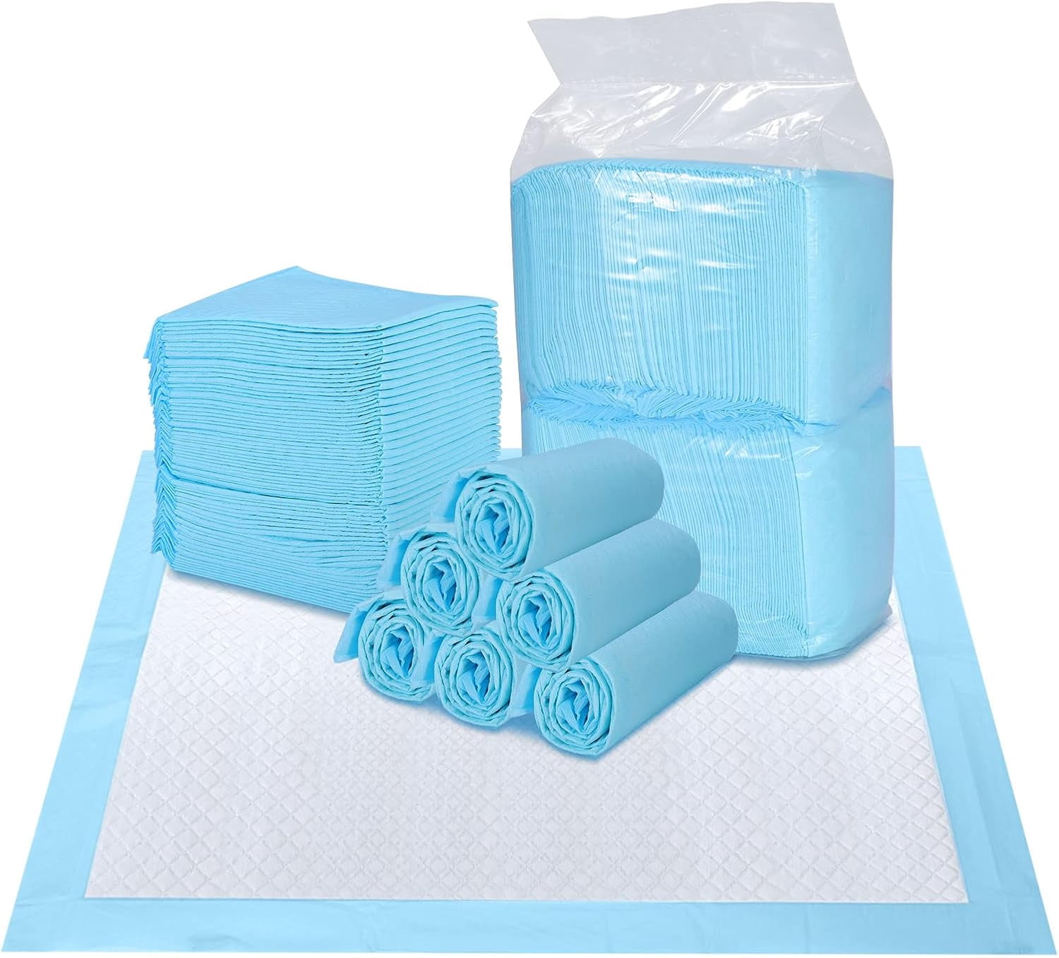 Puppy Pee Pads, Powerful Absorbency, 6-Layer Design,Pads Leak-Proof Disposable Pet Piddle Training Pad Dog Potty for Dogs Doggie Cats Rabbits (S 13'' x 17'' (100-Count))