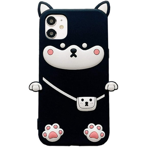 Puppy Phone Case Compatible with iPhone iPhone 7 Plus / 8 Plus, Protective Animal Silicone Cover Soft Touch 3D Cute Case (Husky, iPhone 7 Plus / 8 Plus)