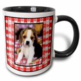 thumbnail image 1 of 3drose, Puppy Picnic, 15oz Two-tone Black Mug, 1 of 6