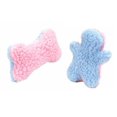 thumbnail image 1 of Puppy Plush Dog Squeaker Toy Soft Fleece Pink and Blue Choose Wooly Man or Bone (Both Toys), 1 of 1