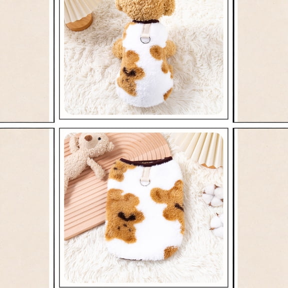 Puppy Pullover, Soft Sherpa Lined Hoodie with D-Ring for Leash Attachment, Perfect for Small Dogs Like Maltese on Autumn and Winter Outings. a L