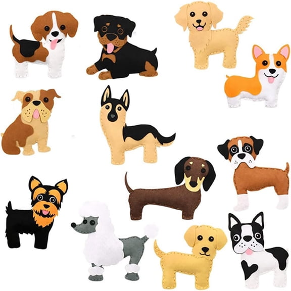Puppy Sewing Kit,Fun Plush Toy Sewing,Easy Sew Your Own Felt Animals DIY Craft Set for Birthday Gift