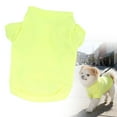 thumbnail image 1 of Puppy Shirt, Stretchable Soft Dog T-Shirt with Easy On/Off Design, Comfortable Breathable Pet Clothes for Small Dogs like Chihuahuas, for Indoor Wear, Yellow, 1 of 9