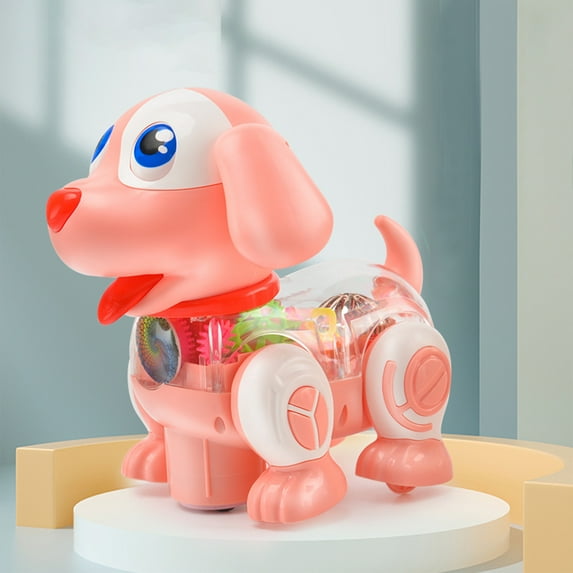 Tumbler Puppy Dog Toy With Wheels & LED Lights, Singing Dancing Pet Robot For Kids, Cute Interactive Electronic Animal Toy For Birthday Gifts