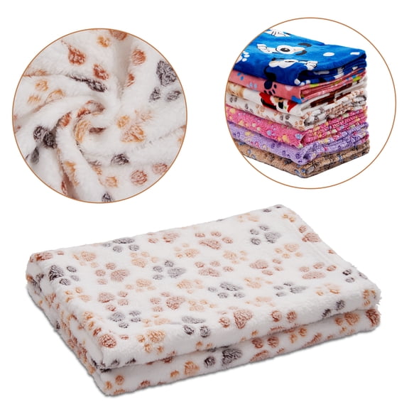 Puppy Sleeping Small Cats Bed Doggy Soft Warming Fleece Pet Dogs Blanket 104*76cm White #2